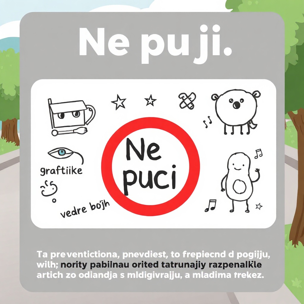 Edukativni plakat 'Ne puši' za mlade